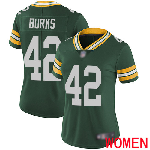 Green Bay Packers Limited Green Women 42 Burks Oren Home Jersey Nike NFL Vapor Untouchable